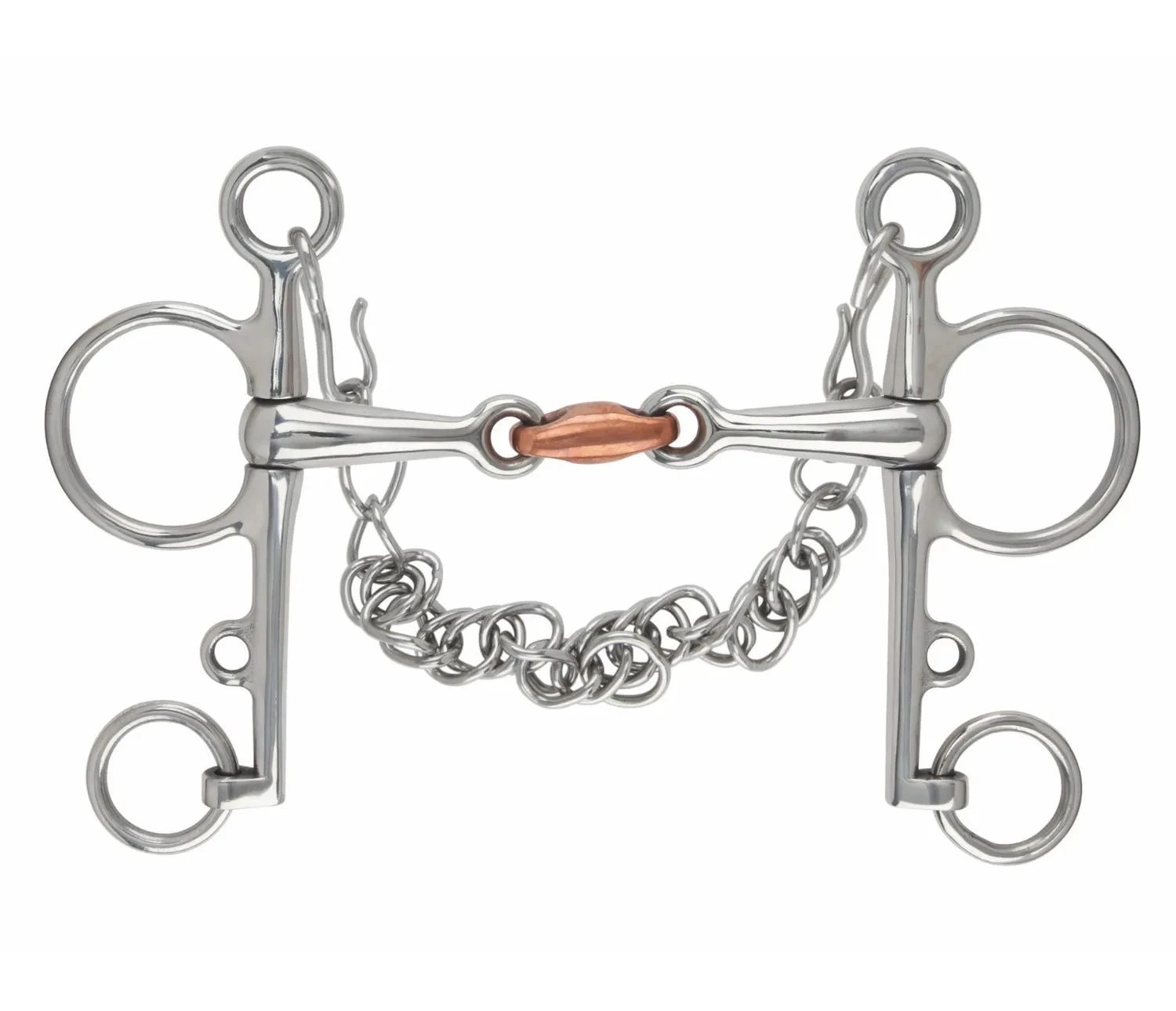 Shires Double Jointed Copper Lozenge Pelham Bit