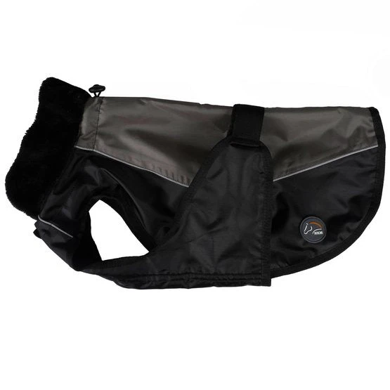 HKM Dog Coat With Teddy Fur Collar