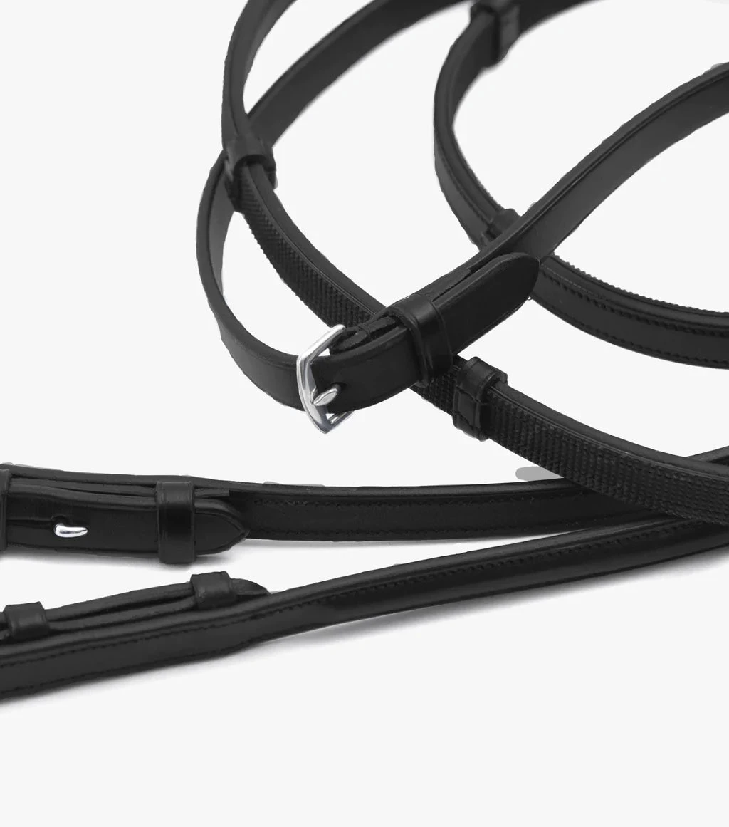 Premier Equine Salvatore Rubber And Leather Reins - Image 2