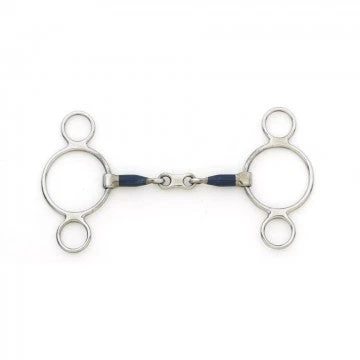 Blue Steel 2 Ring French Link Gag