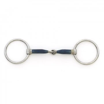 Blue Steel Medium Weight Jointed Mouth Loose Ring