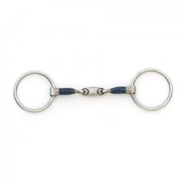 Blue Steel Oval Peanut Mouth Loose Ring