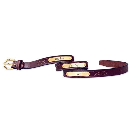 Tory Leather 1.5" Nameplate Belt - Image 2